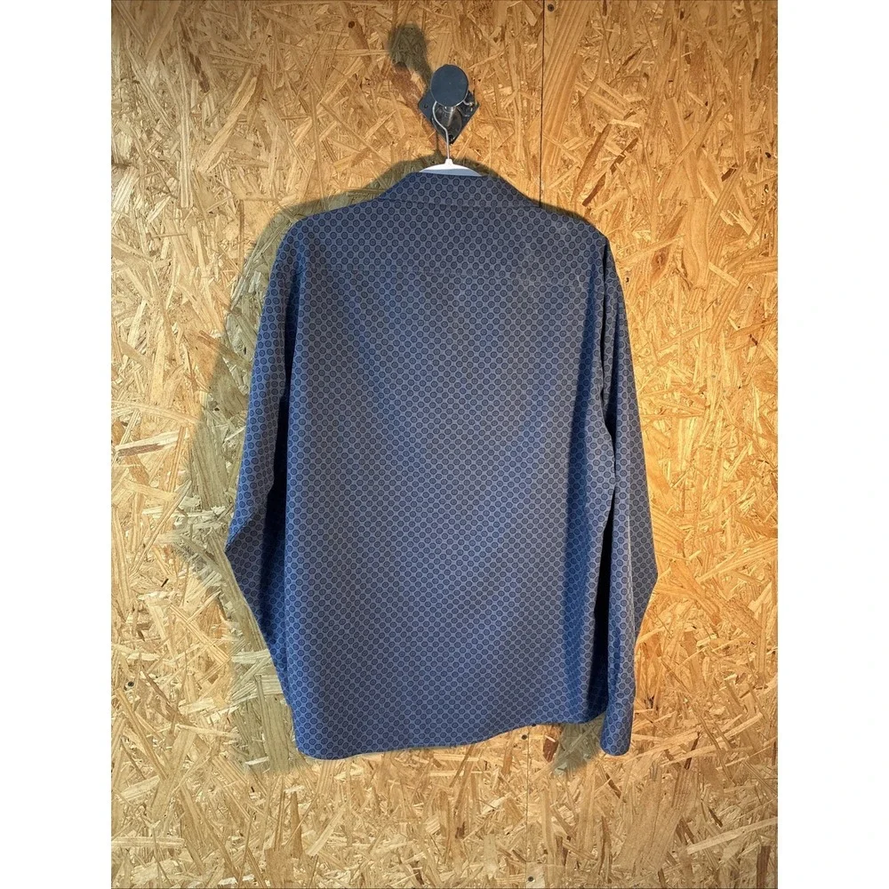 Lucky Brand Slim Fit Shirt XL Blue 4-Way Stretch Button Up Mens